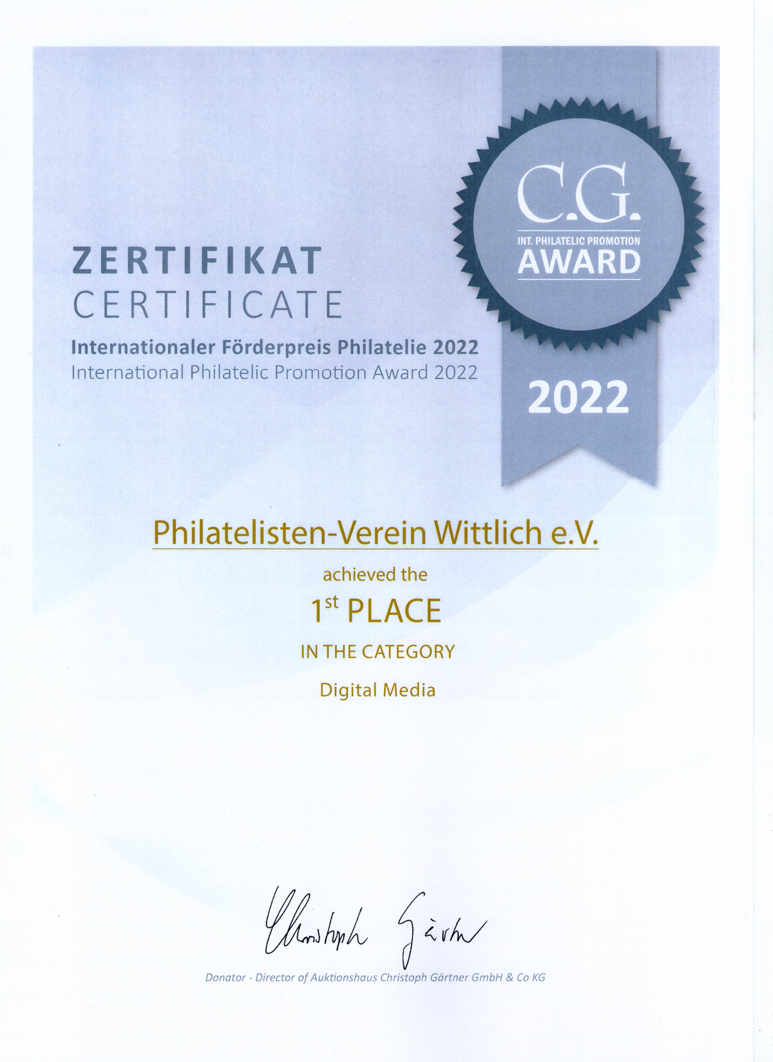 CG Award 2022 Zertifikat2